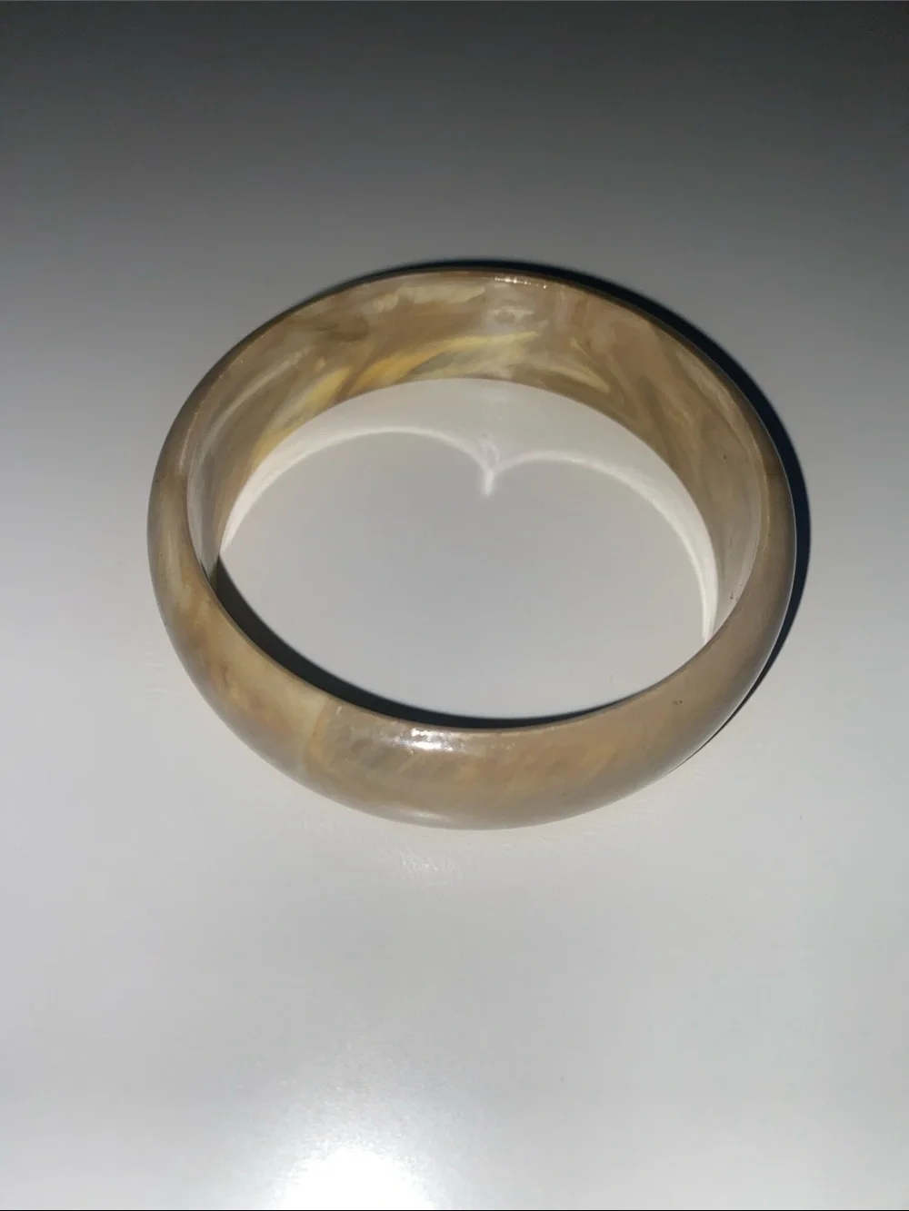 Neutral Marbled Resin Bangle Bracelet